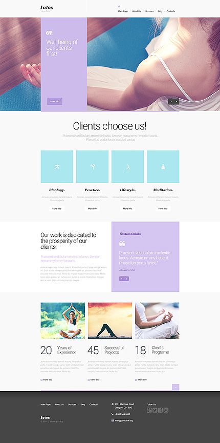 sport yoga relax active lifestyle website template sports
