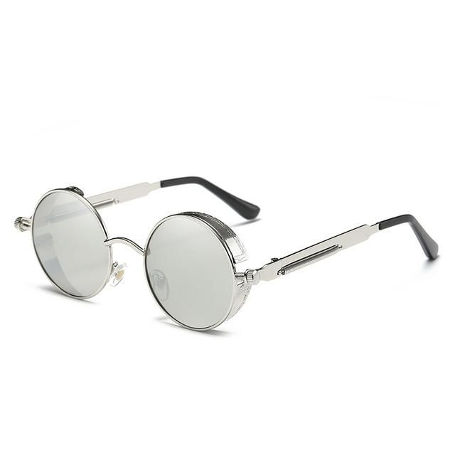 COOLPANDAS Round Sun Glasses Men & Women Polarized Sunglasses John Lennon Granny Sunglasses Gothic Steampunk Vintage Sol Eyewear