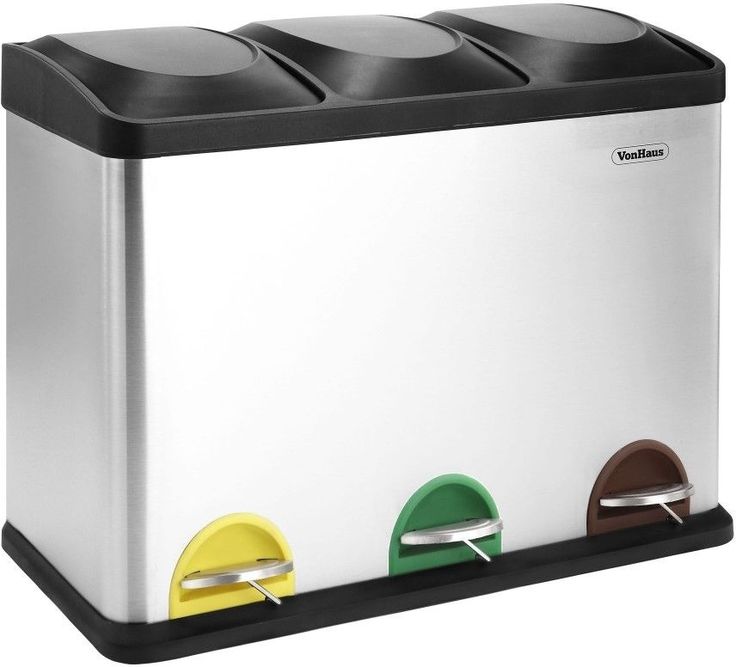 VonHaus 45L Pedal Recycling Bin Recycling bins, Recycling bins