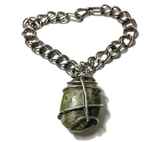 Arts and Crafts c1900 Antique Colorful Blister Pearl Sterling Silver Pendant and Chain Necklace