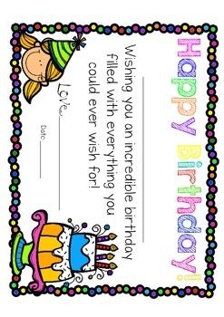 birthday award certificate