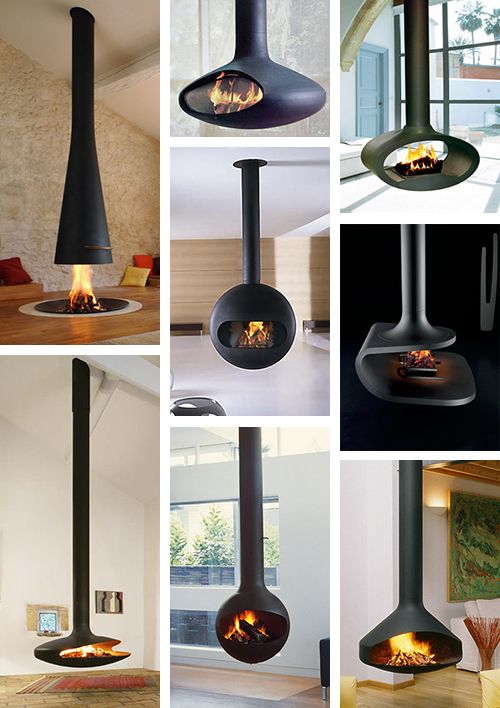 Suspended Fireplace Hot New Trend Fireside Pinterest Modern