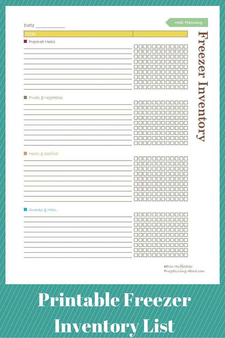 printable inventory list