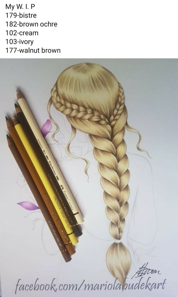 Polychromos color combinations...blonde hair | Blending colored ...