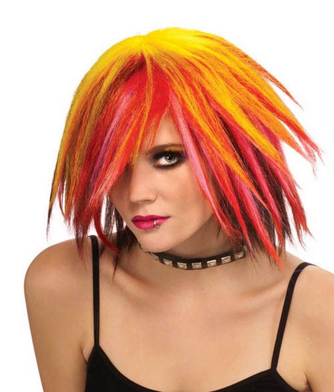 colorful pixie wig yellow orangered and dark pixie wig this is the right wig for many costumes from fairies to flames - Red Wigs For Halloween colorful pixie wig yellow orangered and dark pixie wig this is the right wig for many costumes from fairies to flames - Red Wigs For Halloween