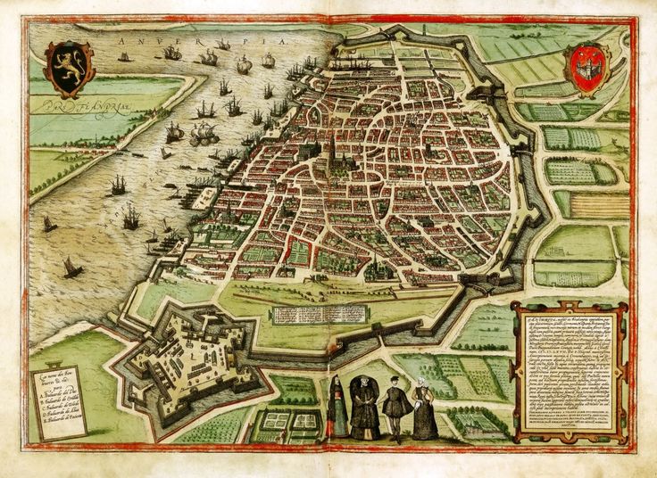 braun hogenberg civitates orbis terrarum antwerp belgium 1572 print mapantwerp belgiumcity