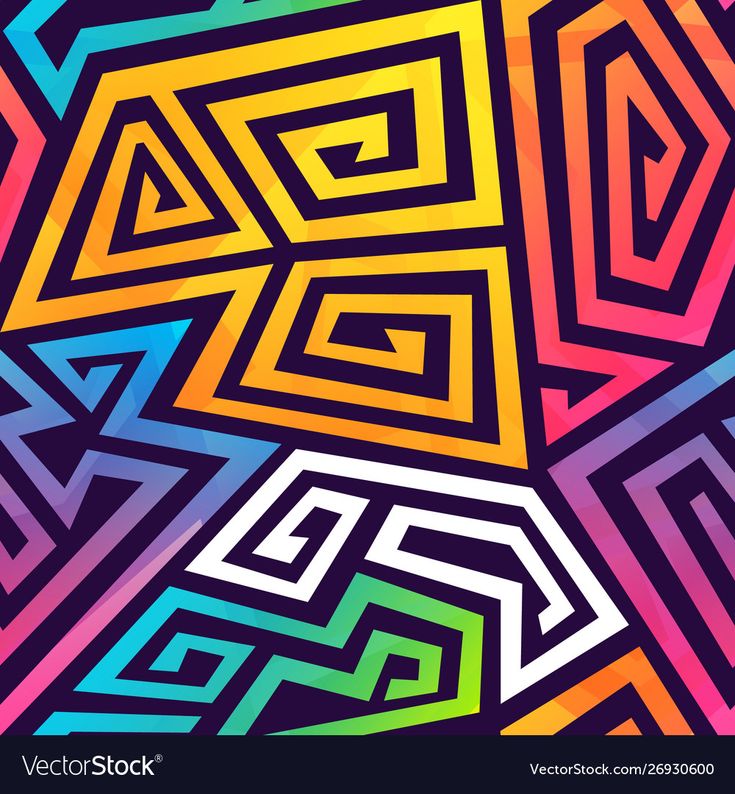 Graffiti geometric seamless pattern vector image on em 2020 | Carnaval