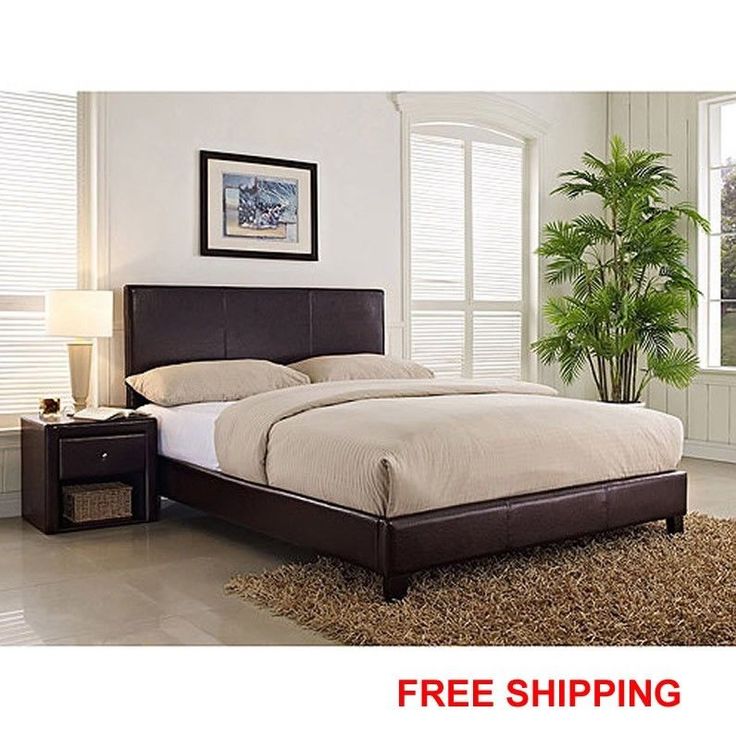 details about platform bed modern faux leather upholstered headboard full queen east king new - Garden Furniture 4 Less details about platform bed modern faux leather upholstered headboard full queen east king new - Garden Furniture 4 Less
