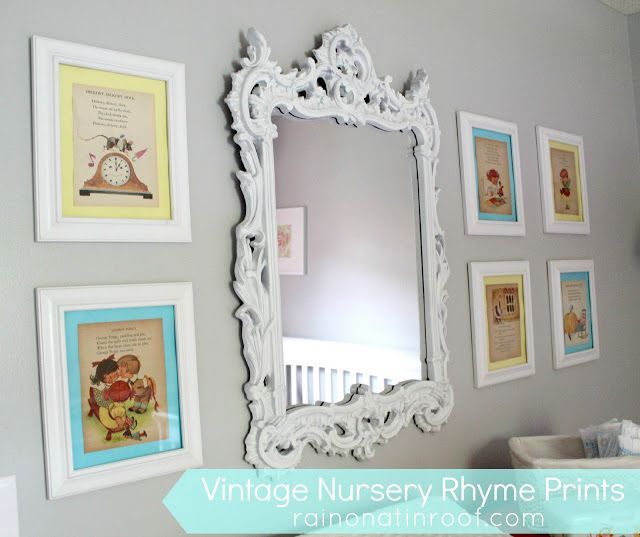 Diy Vintage Nursery Rhyme Wall Art Boy Or Girl Use Pages From Children S Books Diy Vintage Nursery Nursery Rhymes Wall Art Vintage Nursery