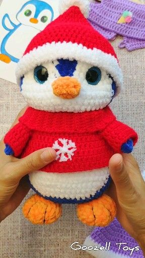 CROCHET PENGUIN PATTERN, Amigurumi penguin pattern, Stuffed penguin toy, Plush toys pattern