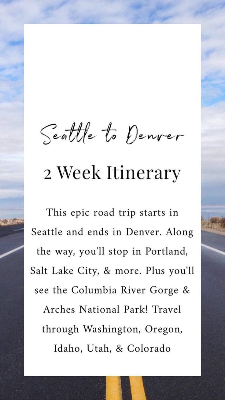 2 Week Seattle to Denver Road Trip Itinerary Road trip usa, Road trip 2 Week Seattle to Denver Road Trip Itinerary Road trip usa, Road trip