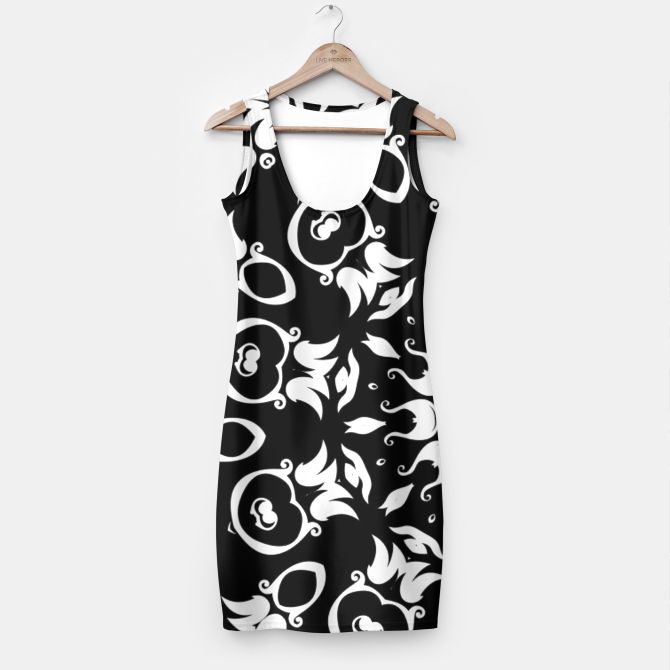 Simple abstract images black and white dress Simple abstract images black and white dress