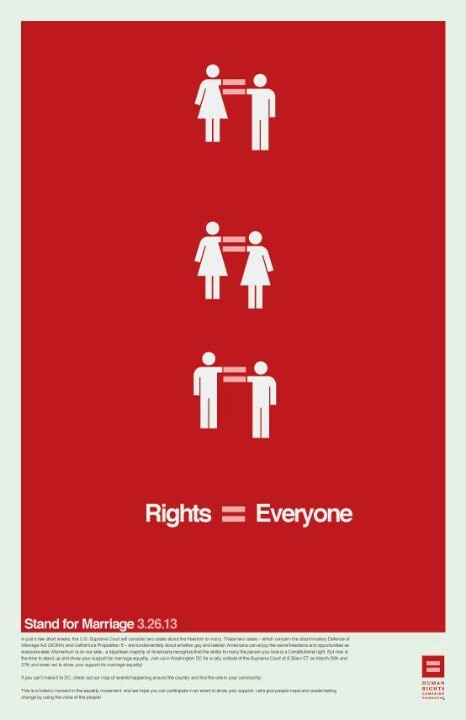 Posters of gay marriage