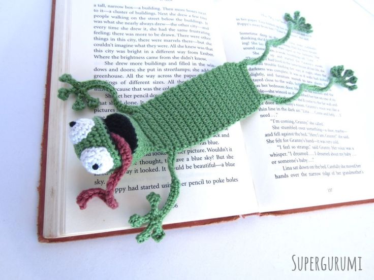 Amigurumi Frog Bookmark - Allcrochetpatterns.net in 2020 | Crochet frog