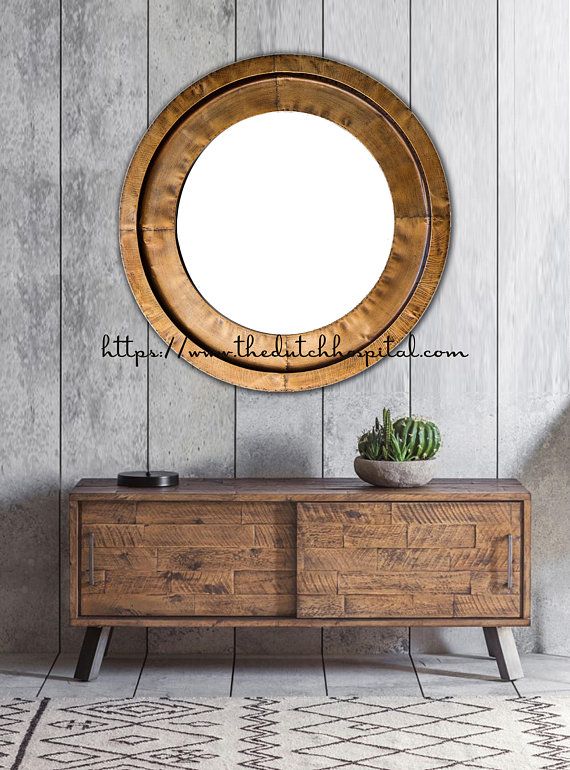 Bronze Finish Circle Shape Mirror Large Wall Round Bronze Finish Circle Shape Mirror Large, Large Circular Bronze Mirror