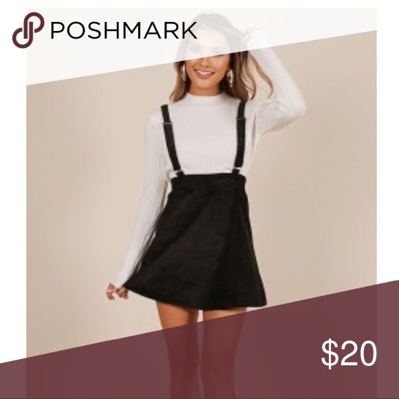 Showpo overall skirt Black corduroy overall skirt size 2. Showpo. Other
