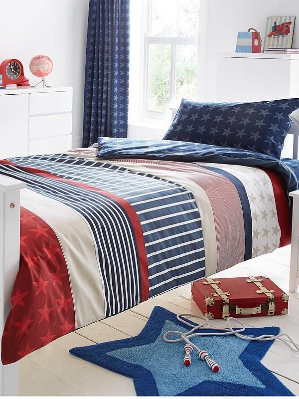 Stripes Duvet Cover Catherine Lansfield Stars and Stripes