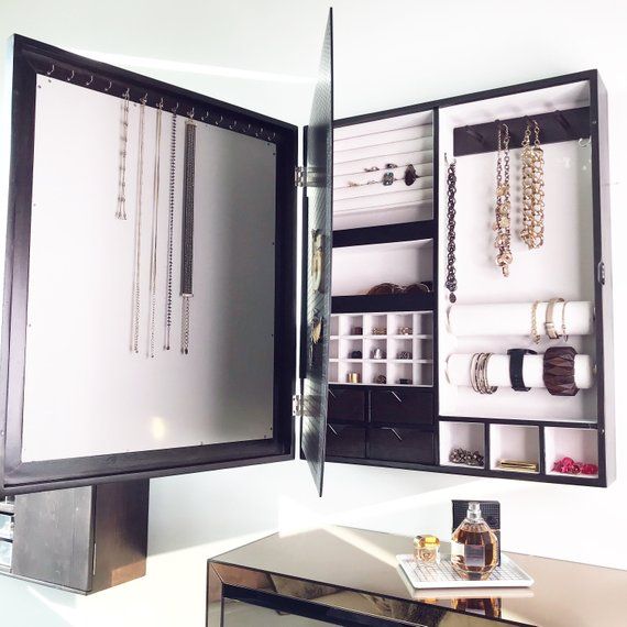 Ordered One For Master Closet Dark Espresso Brown Wall Mounted Jewelry Organizer Mirror Mount Modern Apartment Design Frames On - Wall Mounted Jewelry Organizer Mirror Frame Ordered One For Master Closet Dark Espresso Brown Wall Mounted Jewelry Organizer Mirror Mount Modern Apartment Design Frames On - Wall Mounted Jewelry Organizer Mirror Frame
