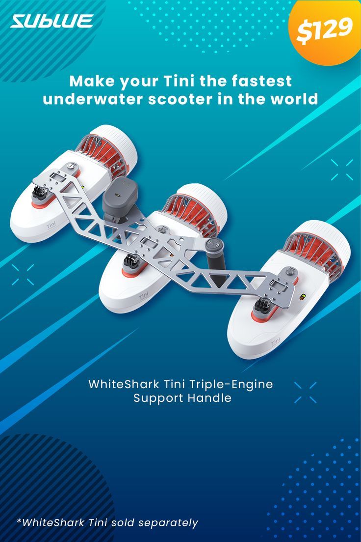 sublue Tini Double-Engine Support Handle Mount for WhiteShark Tini Underwater Scooter sublue Tini Double-Engine Support Handle Mount for WhiteShark Tini Underwater Scooter