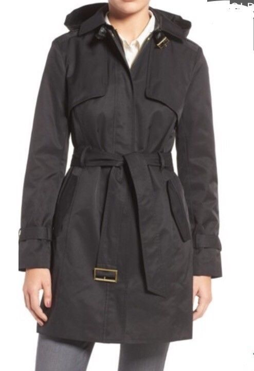Cole haan single breasted leather zip jacket