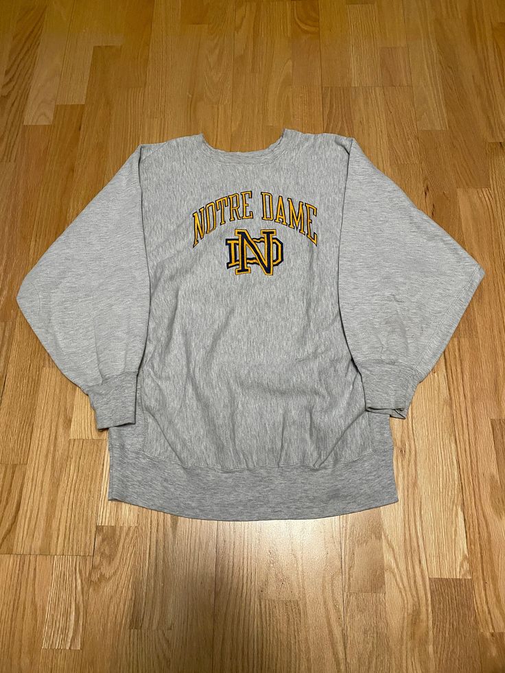 Vintage 90s Champion Reverse Weave University of Notre Dame - Etsy クーポン有り 90's Champion REVERSE WEAVE MADE in USA スウェット