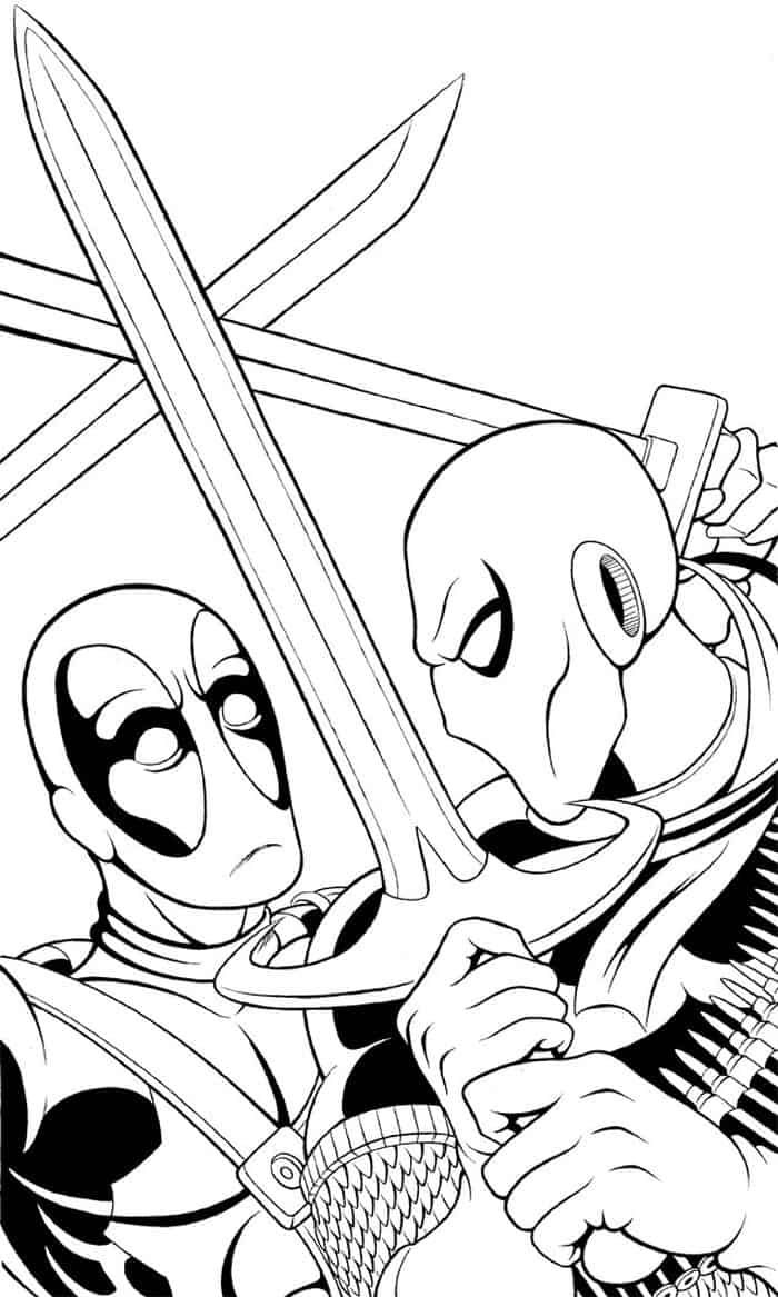 Deadpool Attack Coloring Pages Pin On Art