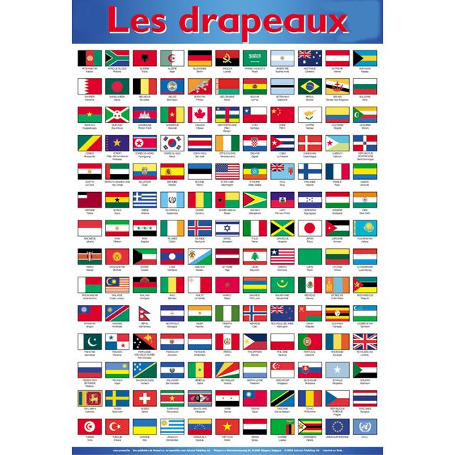 drapeau du monde avec leur nom - Image
