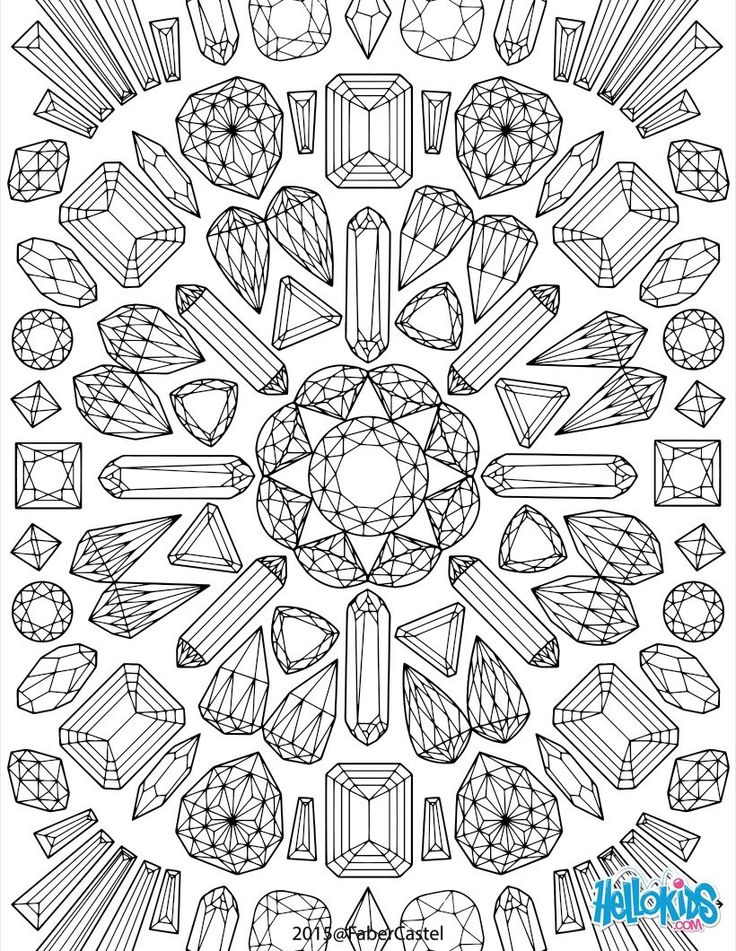 These Mandala Graphics Look Like Precious Stones Color This Coloring Page With All Your Bright Colors Or Use The Online Interactive