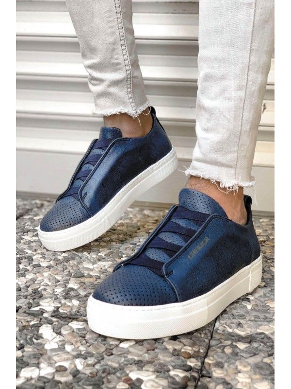 Chekich Ch011 Bt Erkek Ayakkabi Lacivert Navy Blue Shoes Sneakers Fashion Blue Shoes