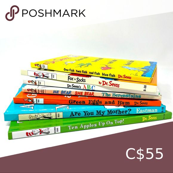Dr. Seuss 7 Book Bundle! Red Fish Blue Fish, One Fish Two Fish, Are You My Mother, Green Eggs ...