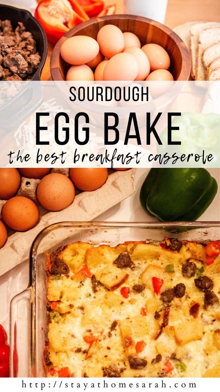 Sourdough Sausage Egg Breakfast Casserole | Recipe | Sausage egg
