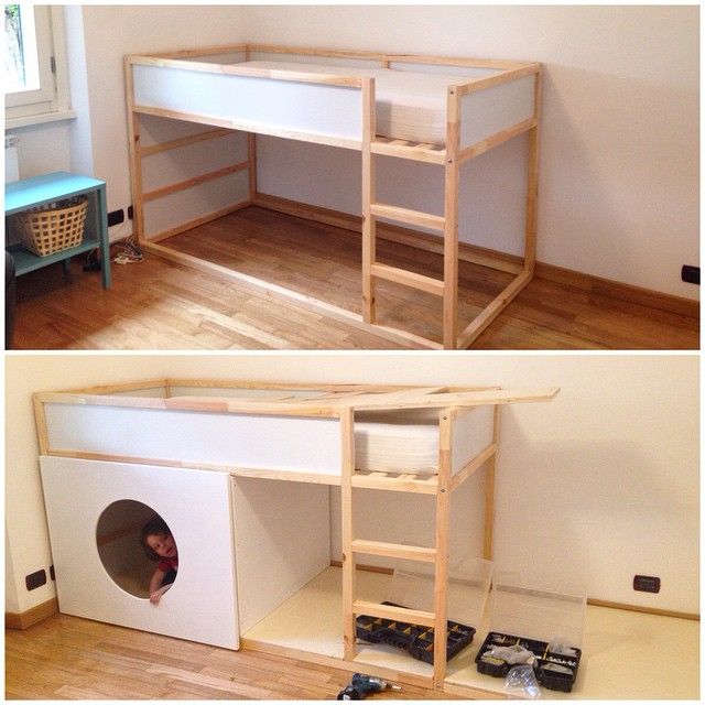 Works in progress for my New Ikea hack: Kura castle #diy #ikea #