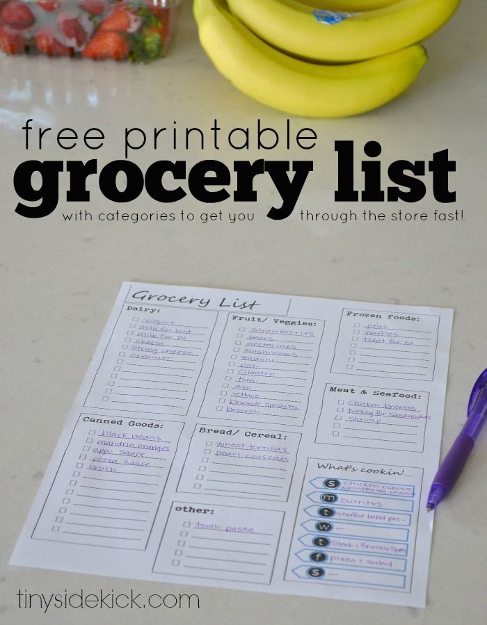 Free Printable Grocery List and Meal Planner {back to reality after vacation} #freeprintable #mealplanning #printablegrocerylist