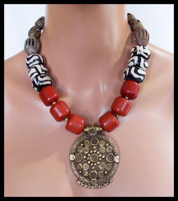 Krobo Bead Necklace | Mombasa Rose Boutique | African Recycled Beads