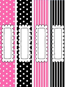 cute binder spine template