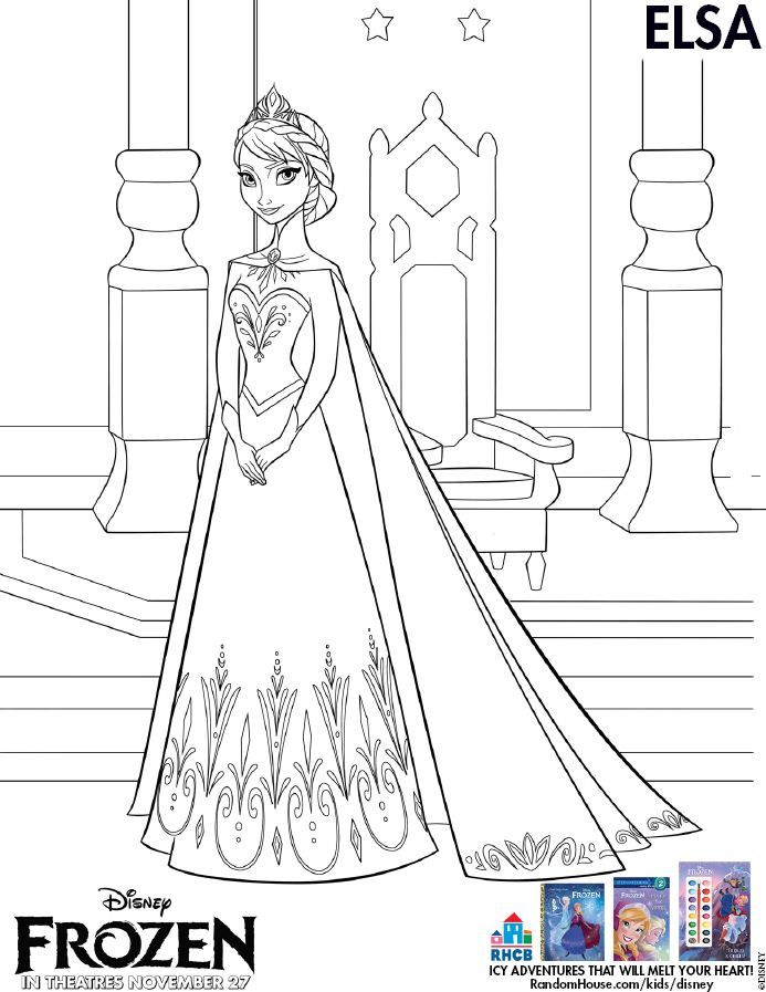Elsa Coloring Pages Printable Frozen Page Strength
