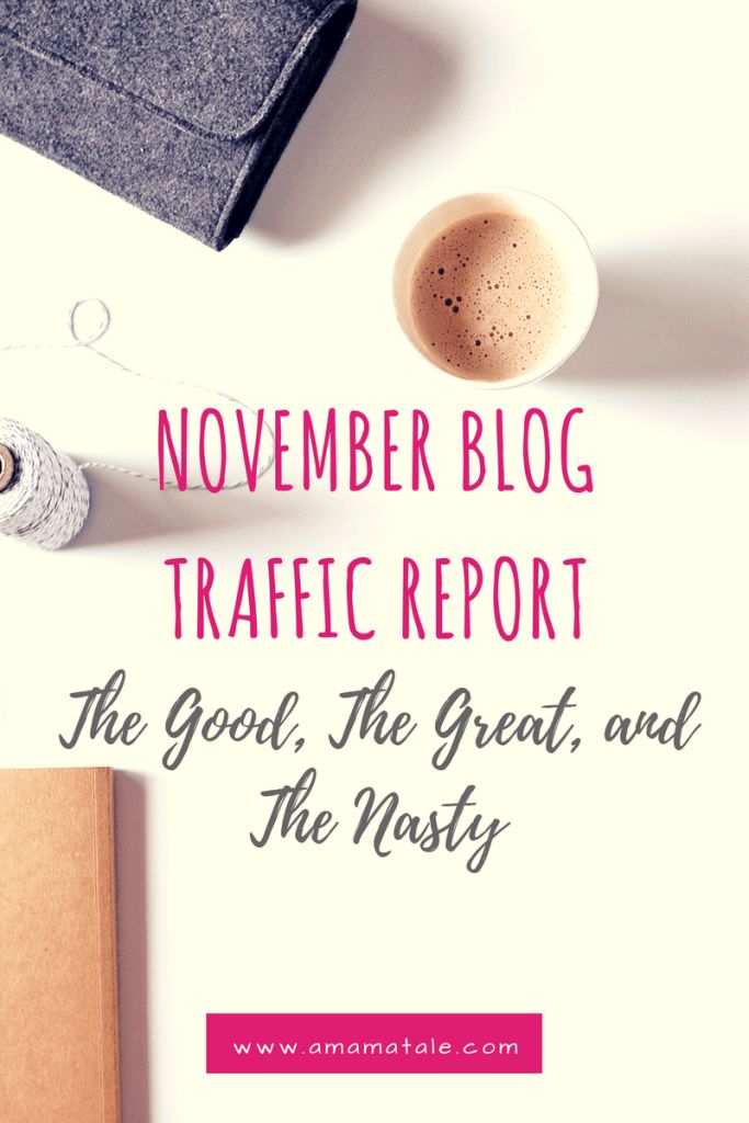 November Blog Traffic Report: The Good, The Bad, and The Nasty. Blogging traffic...
