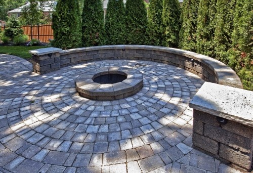 27 best Stone Patio Paver/Firepit Designs images on ... 27 best Stone Patio PaverFirepit Designs images on