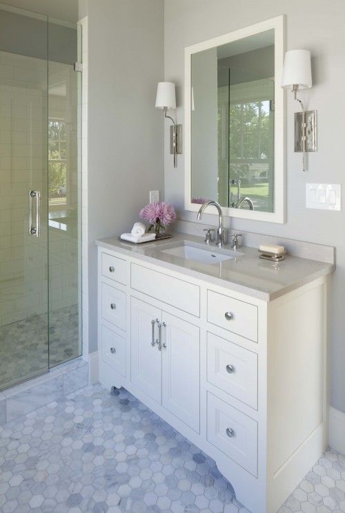 beautiful bathroom, love the light colors and the floor is gorgeous beautiful bathroom, love the light colors and the floor is gorgeous