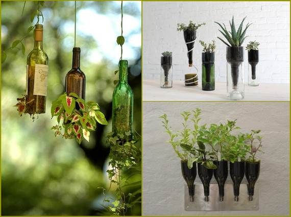 The 25 best Recycled planters ideas on Pinterest What is more elegant than keeping your plants is charming glass bottles