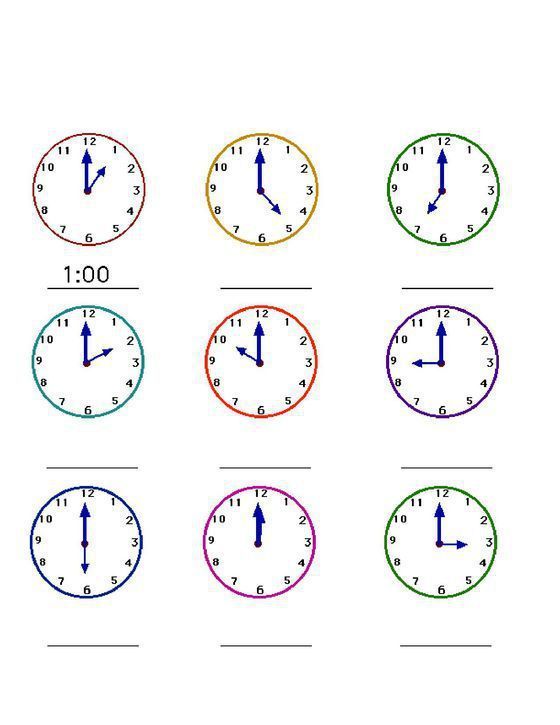 Nauka zegara – napisz godzinę – część 5 | Time worksheets, Kids math
