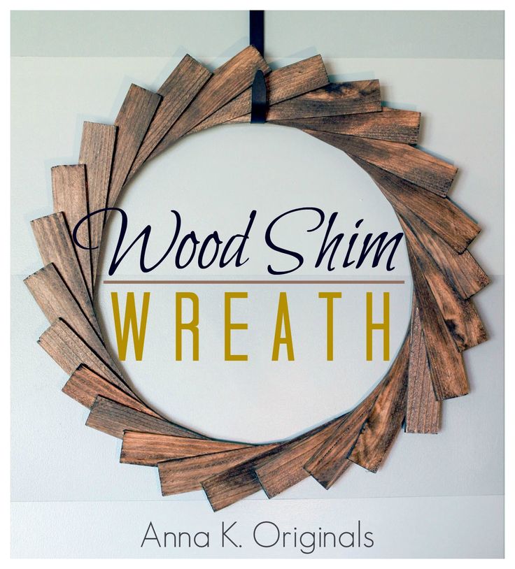 185 Best Wreaths Images On Pinterest Christmas Door Add A Cool Modern Accent To Your Front Door With Inspiration From Innovative And Inexpensive Wood Shim Wreath Use Favorite Minwax Stain