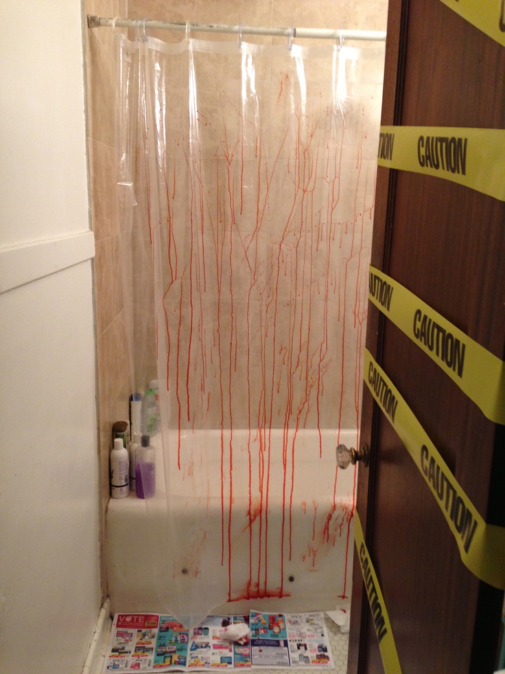 halloween decorations scary bathroom scene