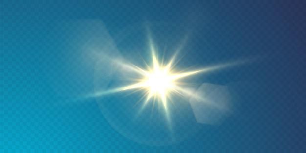 The Sun Is Shining Bright Light Rays With Realistic Glare Light Star On A Transparent Black Background In 2021 Light Rays Black Background Images Shine Bright