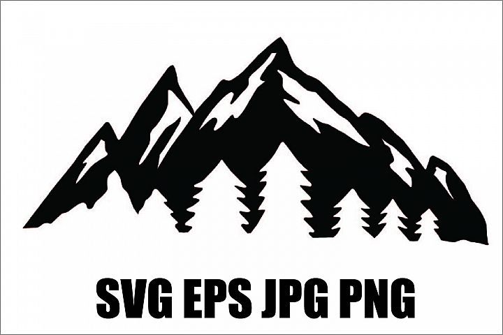 Download Mountains Pine Tree Eps Svg Jpg Png Hand Drawing 291080 Illustrations Design Bundles How To Draw Hands Mountain Svg Svg