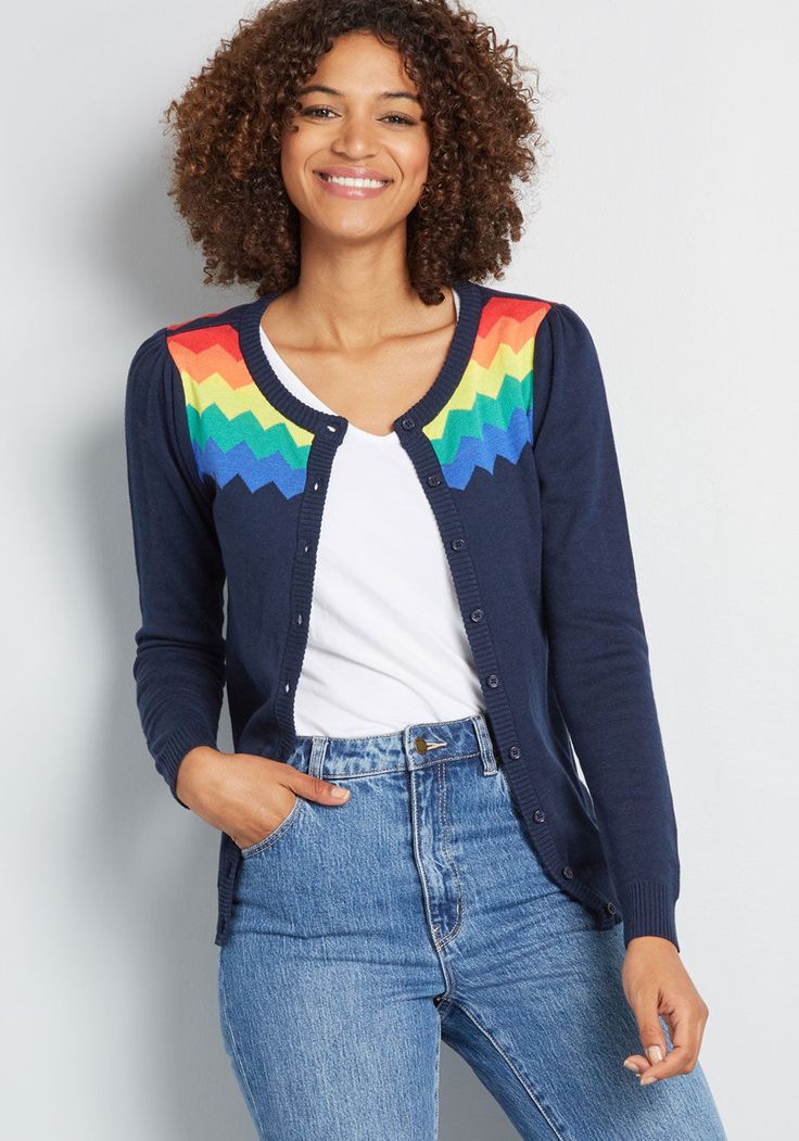 ModCloth You Heard That Bright Cardigan Blue Multi | ModCloth ModCloth You Heard That Bright Cardigan Blue Multi | ModCloth