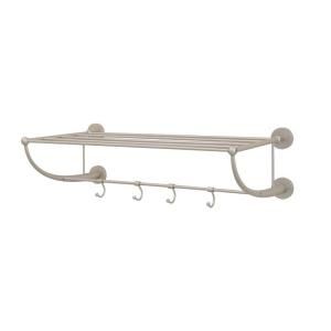 Delta 8 in. Glass Bathroom Corner Shelf with Hand Towel Bar in ... Delta 8 in. Glass Bathroom Corner Shelf with Hand Towel Bar in ...