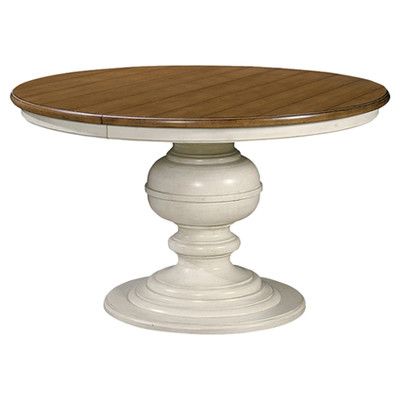 Paula Deen Home Summer Hill Radley Round Dining Table In Cotton Maple Extendable Pedestal Summer Hill Radley Round Dining Table, Paula Deen Round White Dining Table