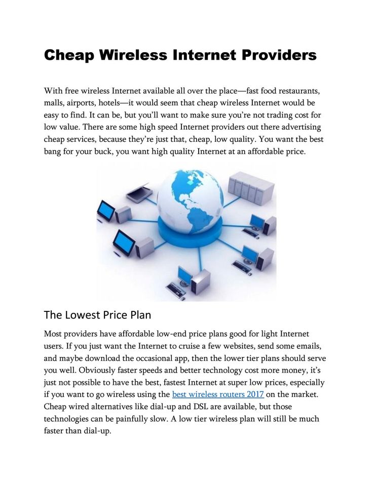 Best options for wireless internet