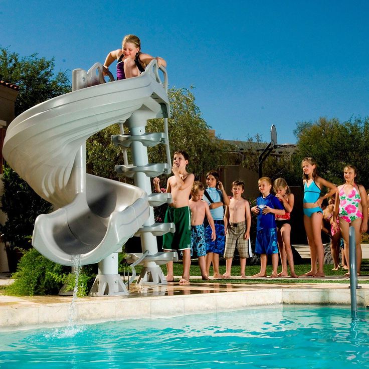 Backyard Pool With Slides 190 best house outdoor/pool images on pinterest | backyard ideas Backyard Pool With Slides 190 best house outdoor/pool images on pinterest | backyard ideas